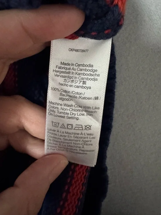 Madewell Navy with Red Stripe Crewneck Sweater - Picture 5 of 7